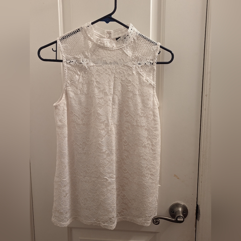 Elegant White Lace Top